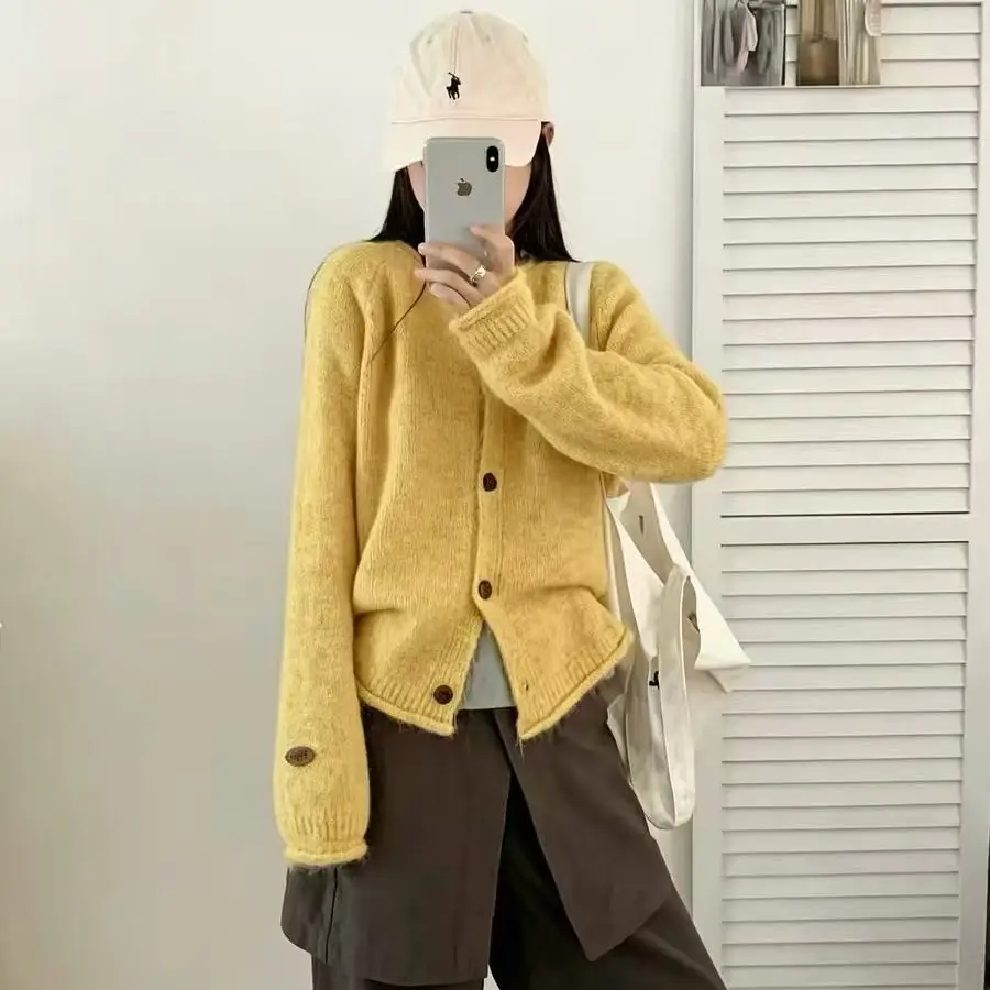 라운드넥 루즈핏 가디건 상세 이미지 4