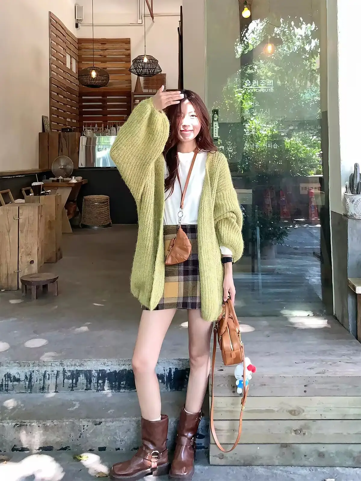 한국인기 퍼프소매 가디건 상세 이미지 1