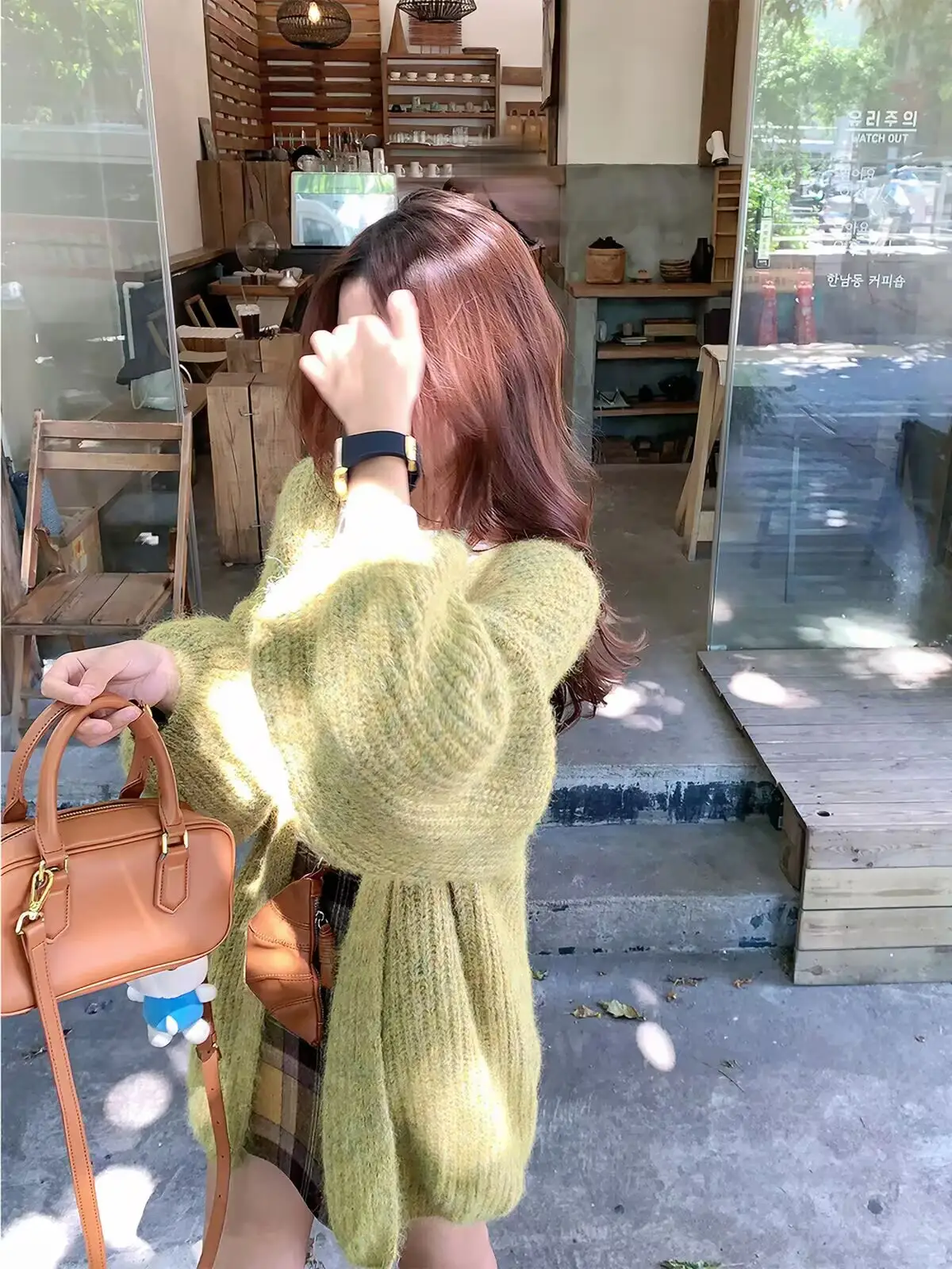 한국인기 퍼프소매 가디건 상세 이미지 5