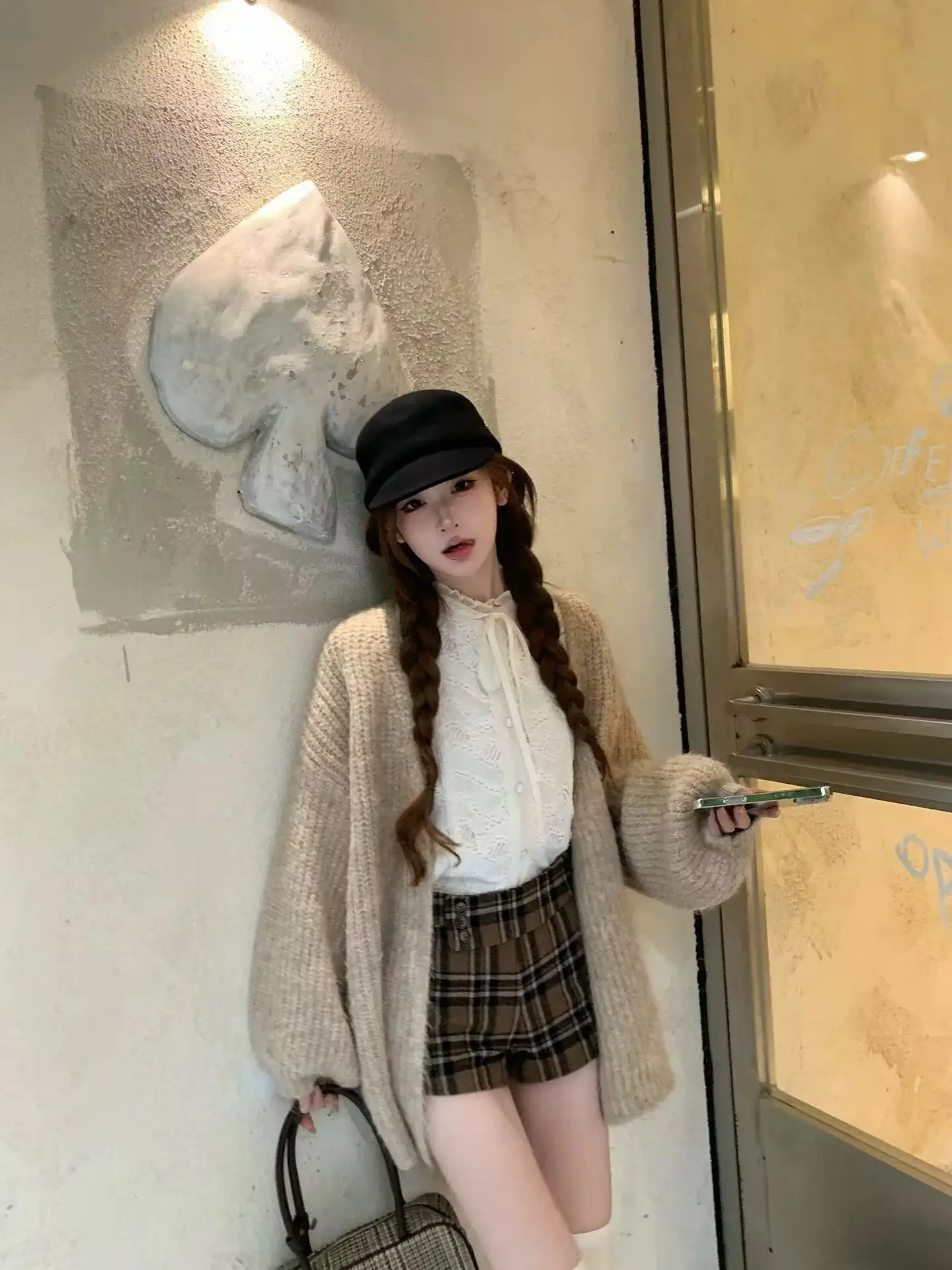 한국인기 퍼프소매 가디건 상세 이미지 7