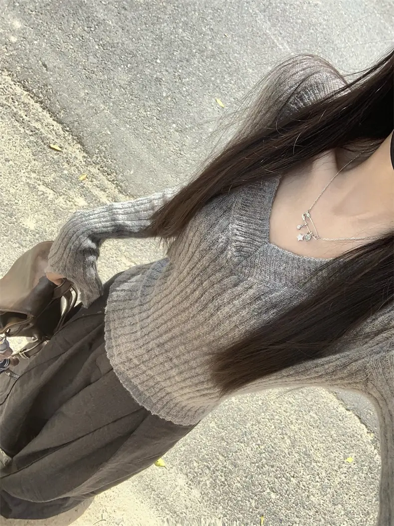 한국인기 긴소매 니트 상세 이미지 2