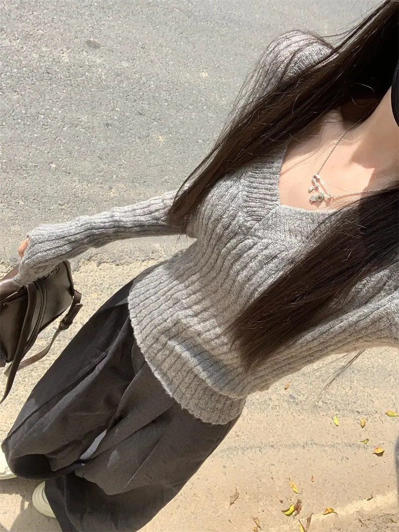 한국인기 긴소매 니트 상세 이미지 6
