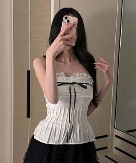 한국 동대문 패션 다용도 몸매 가꾸기 슬림해 보이는 섹시함 여성 벨트 가슴 패드 레이스 조각 튜브탑 맨위 여성