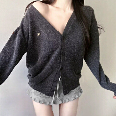 批发韩国东大门新款甜美减龄巨好看的显瘦<b class='q'>性感</b>高腰荷叶边针织半身裙女