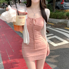 批发韩国<b class='q'>东大门</b>新款气质修身性感女人味吊带<b class='q'>连衣裙</b>女士无袖包臀裙子