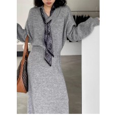 批发巨好看的早秋一整套女2025新款秋<b class='q'>冬</b>毛衣针织裙子套装韩系穿搭长裙