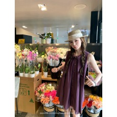 批发aaaaxbbb 浆果与清酒 三层领娃娃<b class='q'>裙</b><b class='q'>无袖</b>连衣<b class='q'>裙</b>背心<b class='q'>裙</b>白/紫两色