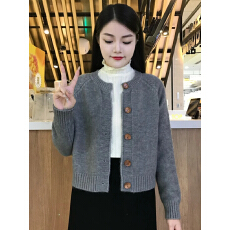 批发现 超好看长袖毛衣外套女2025秋季新款韩版宽松百搭针织<b class='q'>开衫</b>上衣