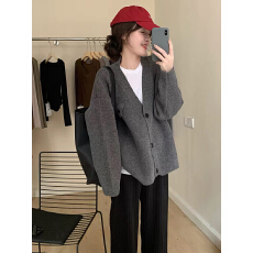 批发三角口袋毛衣开衫<b class='q'>春</b>秋新款女装时尚百搭长袖外套冬季针织打底上衣