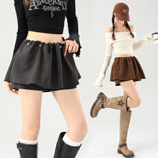 批发<b class='q'>实拍</b>冬季新款法式毛呢半身裙女秋季高腰a字显瘦蓬蓬裙短裙