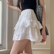 批发实拍<b class='q'>蕾丝</b>白色层次蛋糕<b class='q'>短裙</b>春夏高腰防走光显瘦公主蓬蓬半身裙