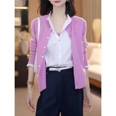 批发设计感精致荷叶领假两件撞色长袖针织<b class='q'>开衫</b>女秋季新款超好看上衣潮