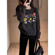 批发2025年<b class='q'>新款</b>慵懒风高级感小个子可外穿内搭灰色针织衫<b class='q'>毛衣</b>女秋冬季