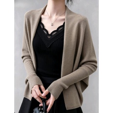 批发秋冬季<b class='q'>羊绒</b>针织开衫披肩外搭宽松长袖韩版外搭<b class='q'>毛衣</b>外套