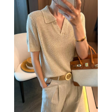 批发POLO领莱赛尔亚麻针织衫女欧洲站2026<b class='q'>春</b>装新款欧货女装打底小衫潮