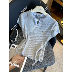 批发<b class='q'>秋</b>季休闲条纹假两件针织衫T恤上衣女