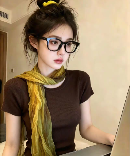 보존 섹션 추천 오래된 돈 바람 레트로 경기 스카프 반팔 니트 스웨터 여성 여름 캐주얼 다용도 슬림해 보이는 맨위