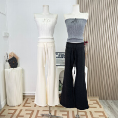 批发titi小姐姐【韩漫超模<b class='q'>裤</b>】休闲<b class='q'>裤</b>女秋冬气质显瘦中高腰包臀喇叭<b class='q'>裤</b>