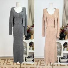 批发FuunJ 人鱼奥利佛慵懒短款开衫外套女多穿针织吊带背心<b class='q'>连衣裙</b>套装