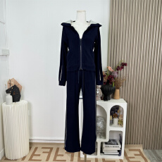 批发Kikimy 【BC静奢】 高克重羊毛桑蚕丝加绒卫衣女套<b class='q'>装</b>卫<b class='q'>裤</b>两件套