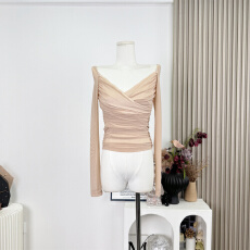 批发失效药丸【清怜】性感清冷富家千金穿搭御姐网纱v领上衣<b class='q'>皮草</b>内搭