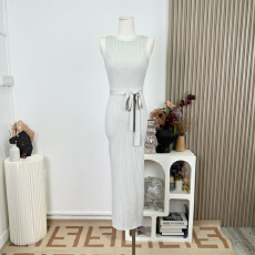 批发DFAY琉璃玉 淡淡的清冷碧玺色 针织连衣裙