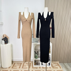 批发OKMASHOP解构主义 假两件挂脖连衣裙