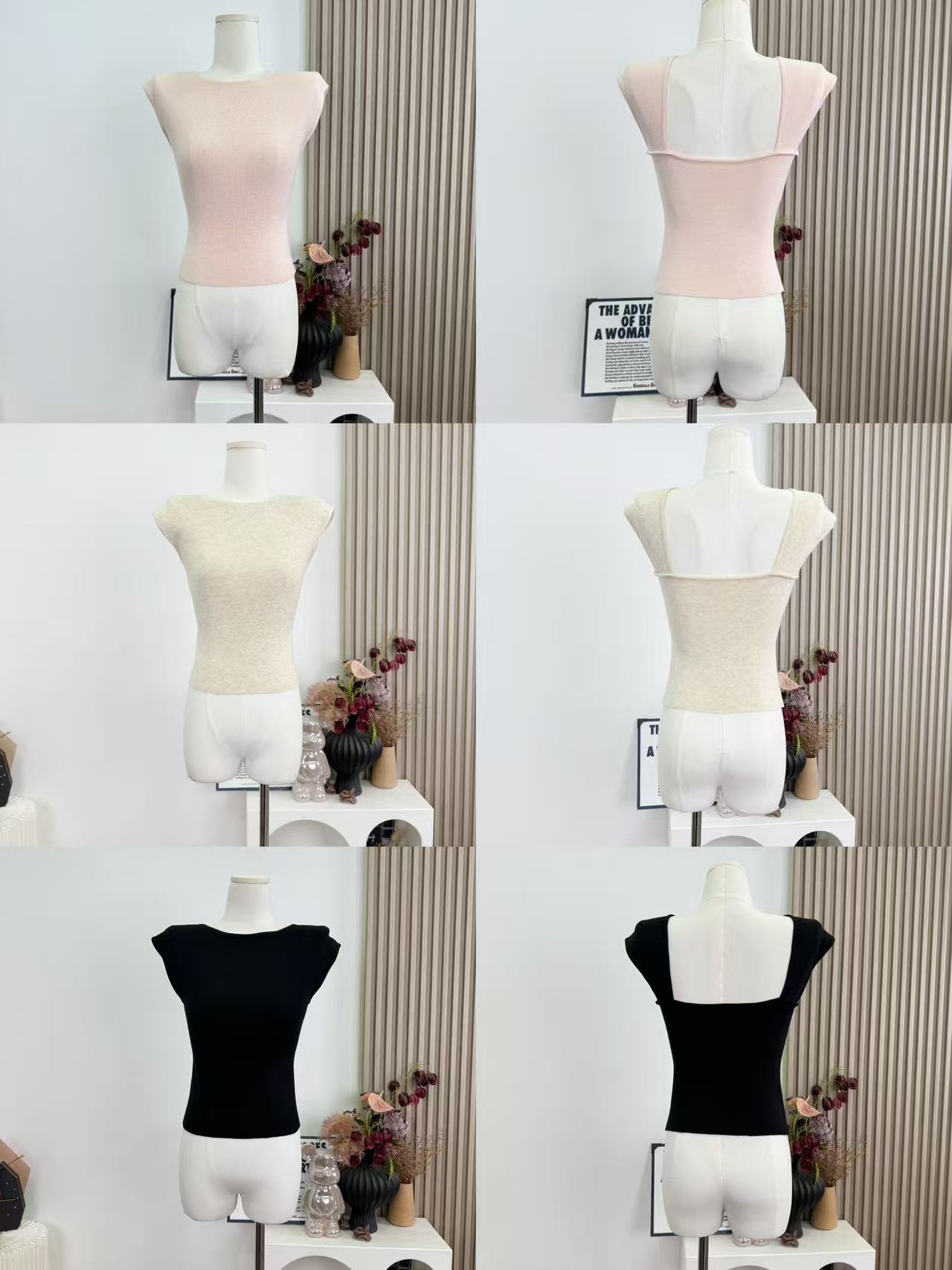 켄 콩 comfy 화이트 여성 품격 알몸의 센스 편안함 기타 색상 입력 몸매 가꾸기 작은 백리스 니트 반팔