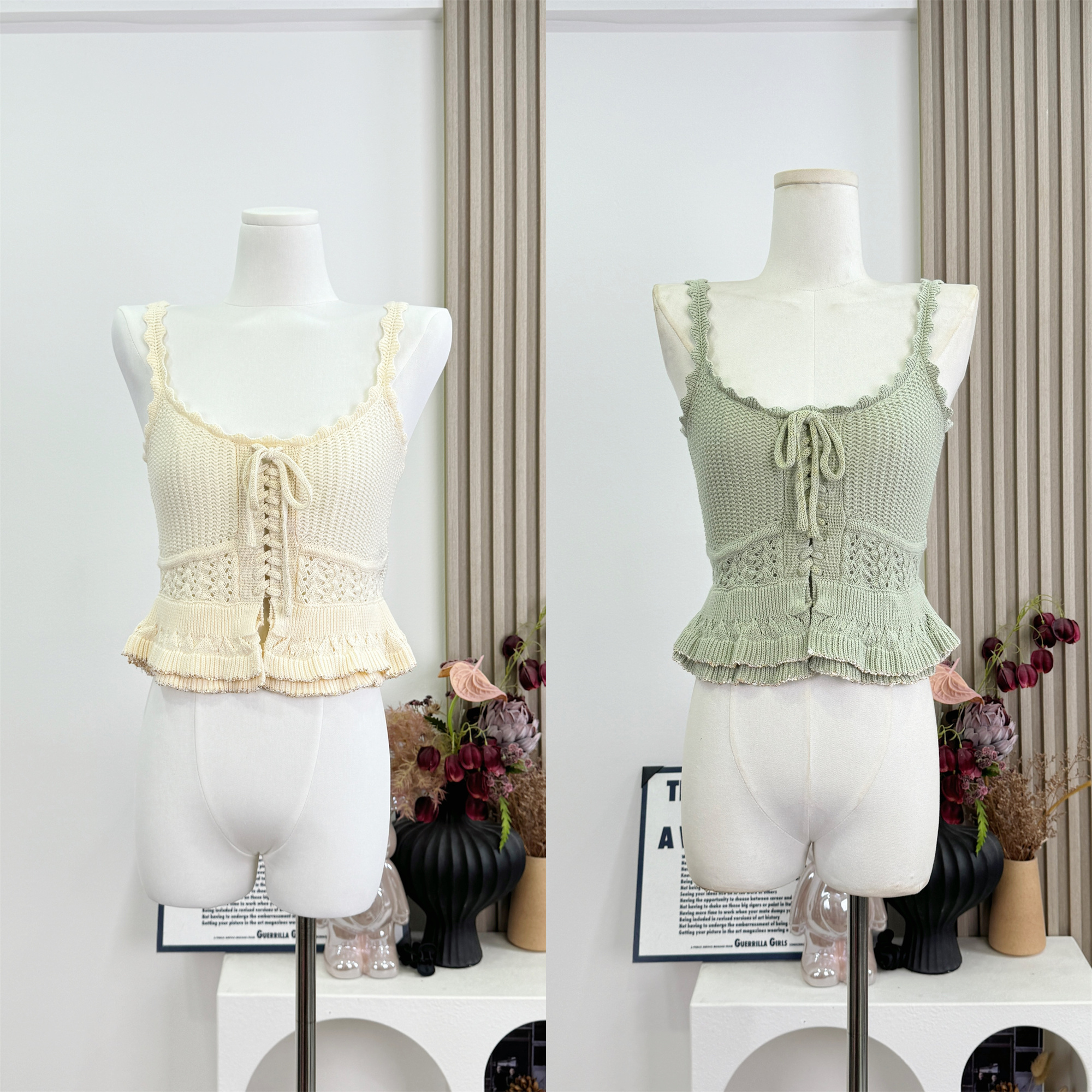 okmashop beb 보르도 연애 편지 니트 슬립 맨위 여성 여름 몸매 가꾸기 순수한 욕망 섹시함 조끼