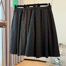 批发实拍新中式古典复古气质国风显瘦A字形宽松波点时尚半身裙