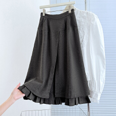 批发实拍新中式春季新款松紧腰百褶淑女国风改良宽松显瘦时尚半身裙