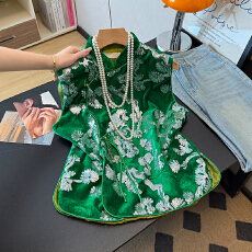 批发实拍新中式春季新款斜襟立体镶嵌提花刺绣开叉下摆国风背心女马甲