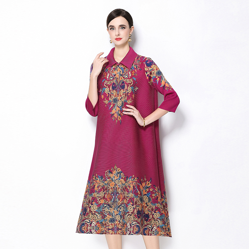 MY16726# 新款连衣裙小众设计改良旗袍高端气质复古大码女装女裝貨源服...