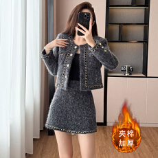 批发小香风<b class='q'>套装</b>裙女秋季2025新款爆款穿搭一整套小个子气质<b class='q'>名媛</b>两件套