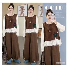 批发孕妇装2026夏季新款百搭上衣马甲阔腿裤孕妇三件套套装