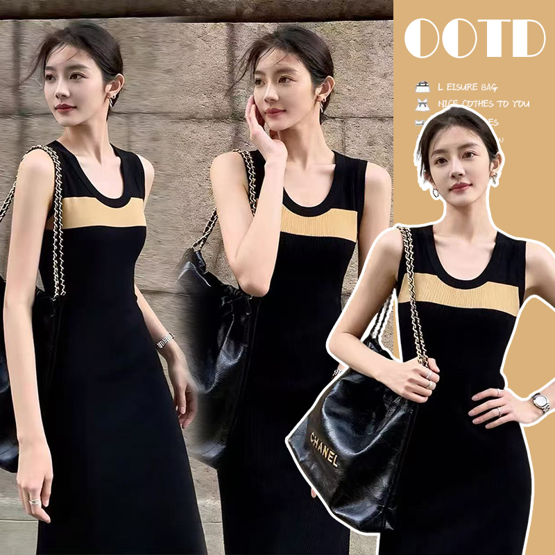 임산부 드레스 얇은 스타일 신축성 허리 수축 롱 스커트 임산부 니트 치마