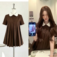 doll感MIU系娃娃领孕妇连衣裙