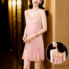 批发2026实拍春夏新款<b class='q'>蕾丝</b>中长款弹力缎面内搭外穿吊带<b class='q'>背心裙</b>