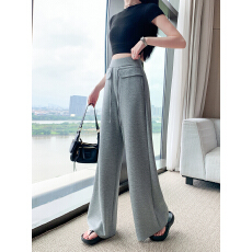 批发<b class='q'>实拍</b>宽松<b class='q'>阔腿裤</b>女夏季薄款高级感显瘦垂坠感提臀收腹瑜伽运动<b class='q'>裤</b>子