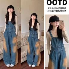 批发2026新款现孕妇牛仔背带长裤
