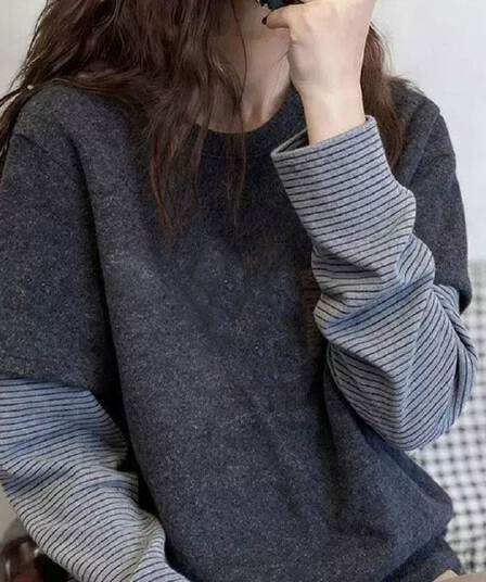 페이크 레이어드 1 1 리브 De 플러시 원본 솜씨 패치워크 맨위 다용도 De 플러시 기본 셔츠