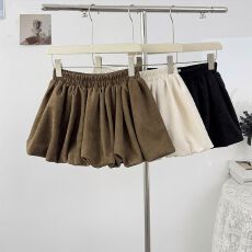 批发【实价~有内里~原版麂皮绒面料+原版做工】高腰减龄宽松显瘦短裙