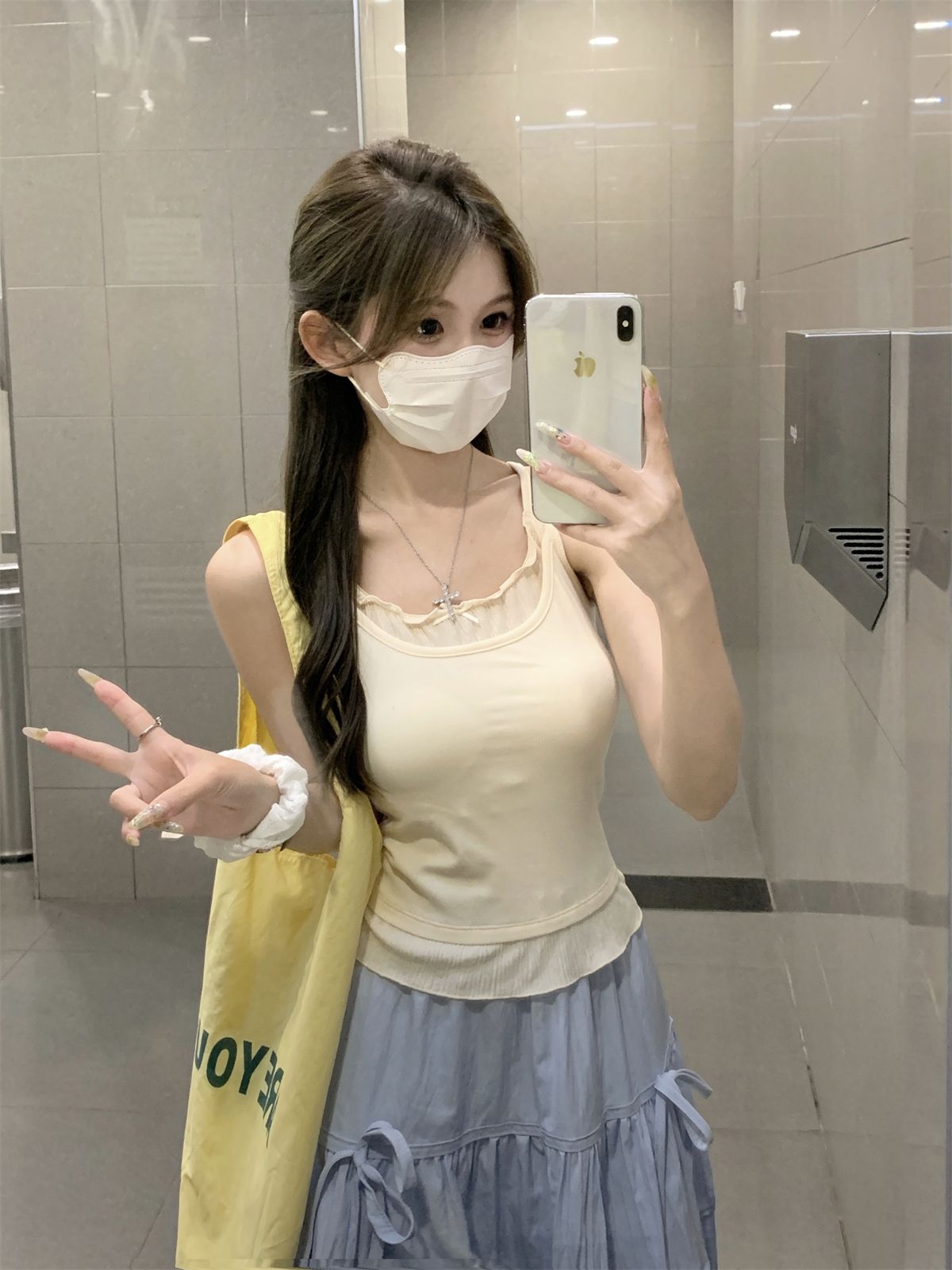 모달 원단 260 그램 페이크 레이어드 캐미솔 맨위