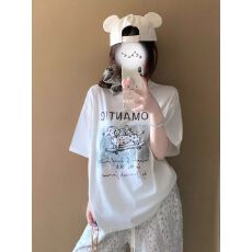 批发210克（100%棉） 2026年夏装短袖T恤女印花