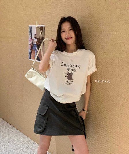 있음 선적 한 부서 미니멀리즘 캐주얼 다용도 루즈핏 귀여운 강아지 프린트 순면 라운드 넥 반팔 티셔츠