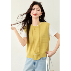 批发实拍◆有◆卡通小狗刺绣短袖针织开衫女2026夏季薄款冰丝上衣