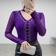 批发秋冬季新款高领长袖女<b class='q'>打底衫</b>优雅烫钻<b class='q'>修身</b>型内搭叠穿上衣