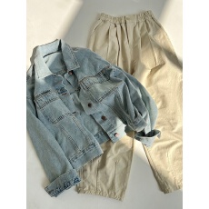 批发网红ins欧式水洗棉复古牛仔外套女春秋薄款韩版宽松短款长袖衬衫