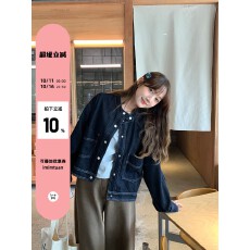 批发陆小团团复古<b class='q'>通勤</b>牛仔外套2025秋季新款港风时尚百搭气质<b class='q'>通勤</b>上衣