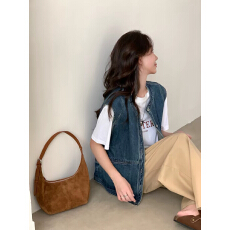 批发独特超好看牛仔马甲2025超火女复古时髦洋气马夹背心坎肩外搭上衣